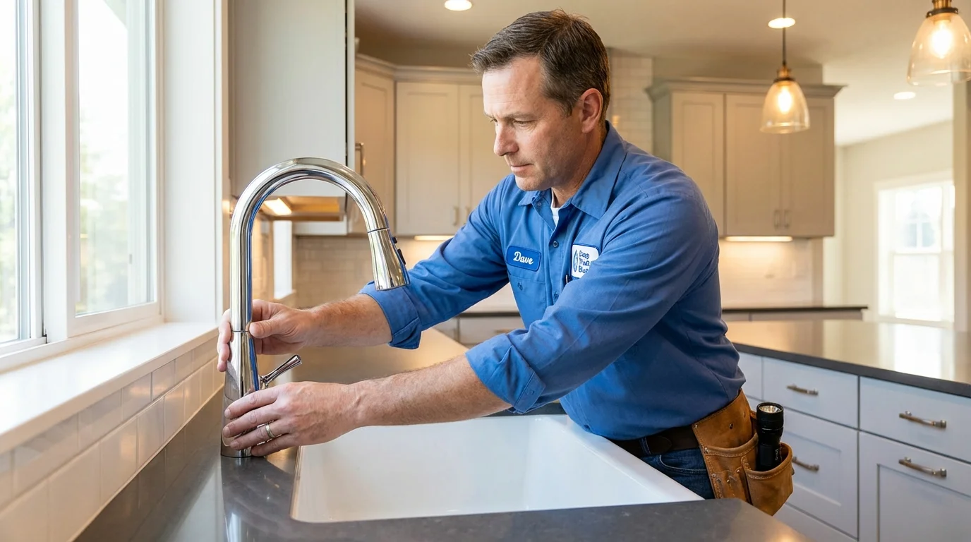 Kitchen faucet installation by Johns Plumbing LLC in Leoti